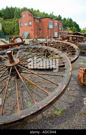 Meine Gebäude am Bersham Zeche eine geplante antike Denkmal in Rhostyllen Wrexham Wales UK Stockfoto