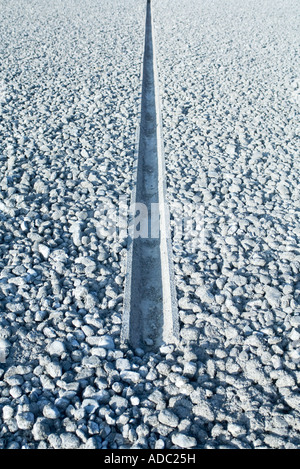 Kies und Beton Abfluss Stockfoto