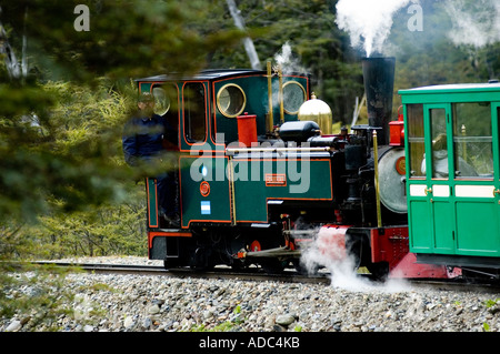 Dampfzug in Feuerland, Argentinien Stockfoto