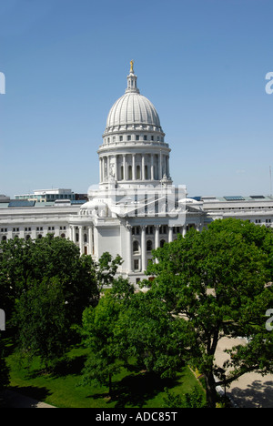 Das State Capitol Building an Madison Wisconsin WI Stockfoto