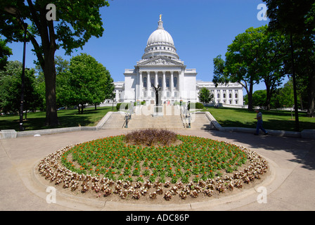 Das State Capitol Building an Madison Wisconsin WI Stockfoto