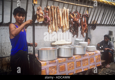 Street Food in Rangun, Birma, 1996 Stockfoto