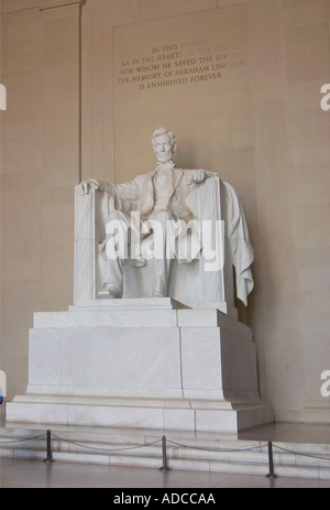 Abraham Lincoln Statue Washington DC USA Stockfoto