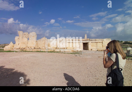 Hagar Qim Ruinen in Malta Stockfoto