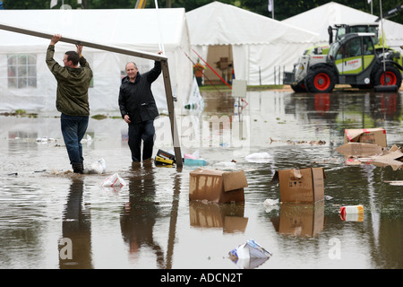 Turriff Turnierplatz überflutet nach starkem Regen bei Turriff, Aberdeenshire, Schottland, UK Stockfoto