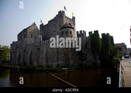 Burg Gravensteen in Gent, Gent, Belgien, Europa Stockfoto