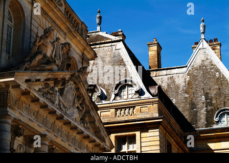 Chateau Vaux le Vicomte mit Details Stockfoto