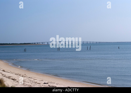 Chesapeake Bay Bridge Stretching Out über den Atlantik in Virginia USA Amerika Stockfoto