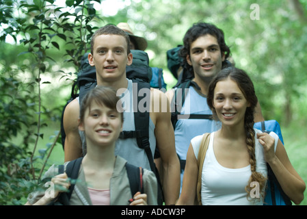 Gruppe von Wanderern, Porträt Stockfoto