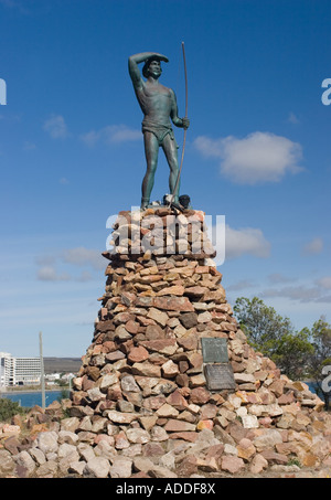 Denkmal zu Ehren Tehuelche-Indianer. Puerto Madryn. Stockfoto