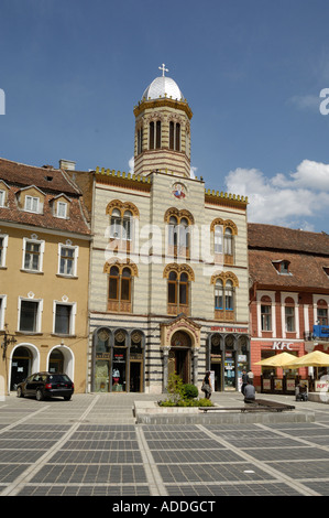 Orthodoxe Kathedrale, Piata Sfatului (Rathausplatz), Brasov, Siebenbürgen, Rumänien Stockfoto