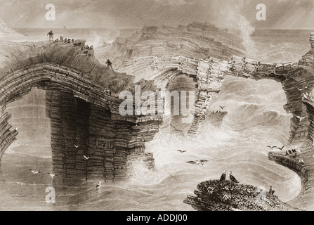 Natürliche Brücken in der Nähe von Kilkee, County Clare, Irland. Stockfoto