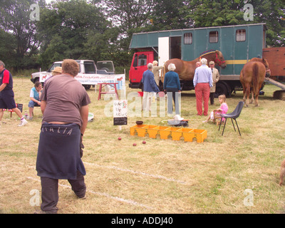 Kegeln Spiele Dorffest Butley Flower Show Suffolk England Stockfoto