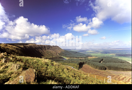 Blick vom Gipfel des Rhigos Berges Süd wales Großbritannien Großbritannien gb Stockfoto