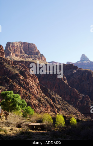 USA Arizona Grand Canyon Stallungen auf der Phantom Ranch Stockfoto