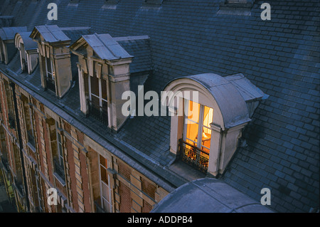 Dach Wohnung Licht, Paris, Frankreich Stockfoto