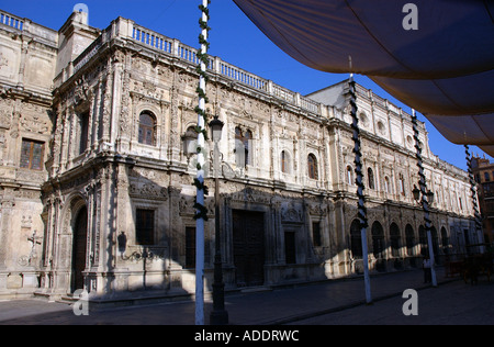 Blick auf Sevilla gotischer Bau Sevilla Andalusien Andalusien España Spanien Iberia Europa Stockfoto