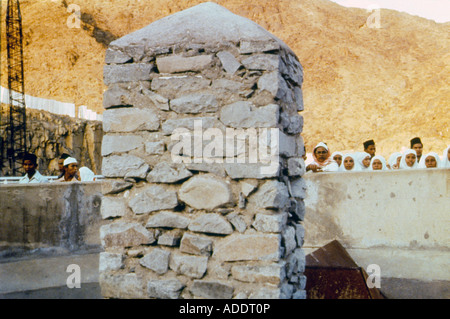 Makkah Saudi Arabien Hajj-Pilgern Steinigung der Säule Stockfoto