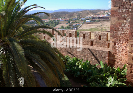 Panoramablick auf das Castelo de Silves Castle Algarve Iberia Portugal Europa Stockfoto