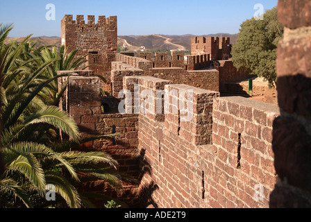 Panoramablick auf das Castelo de Silves Castle Algarve Iberia Portugal Europa Stockfoto