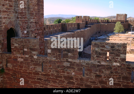 Panoramablick auf das Castelo de Silves Castle Algarve Iberia Portugal Europa Stockfoto