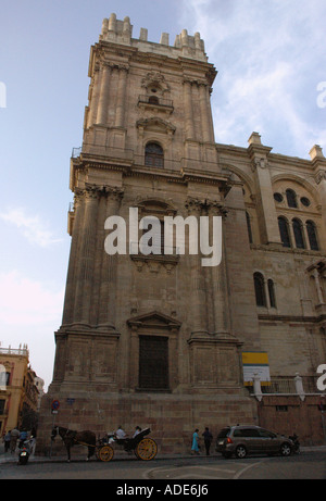 Ansicht der Catedral De La Encarnación Inkarnation Kathedrale Malaga Costa del Sol Sonne Küste Andalusien Andalusien Spanien Europa Stockfoto