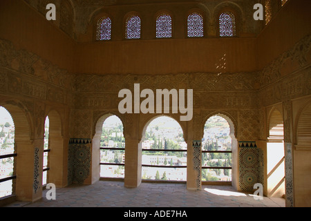 Ansicht der Alhambra Palast & Alcazaba Festung Granada Andalusien Andalusien España Spanien Iberia Europa Stockfoto