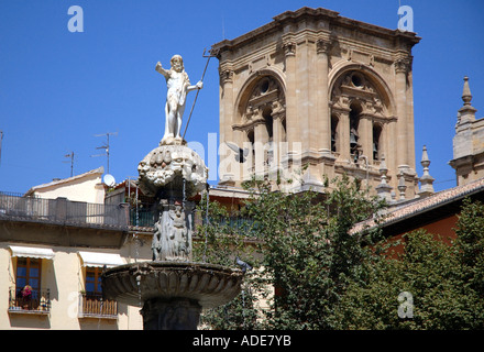 Blick auf charakteristische Gebäude Granada Andalusien Andalusien España Spanien Iberia Europa Stockfoto