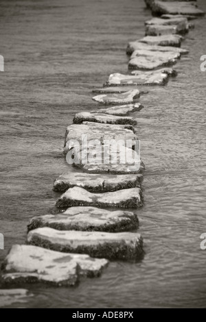 Stepping Stones Ogmore River South Glamorgan Wales Stockfoto