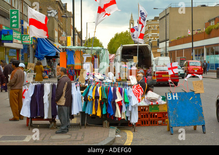 Markt in Bethnal Green Road in East London England UK Europa Stockfoto