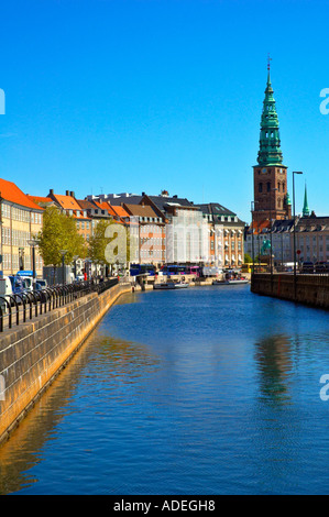 Holmens Kirke-Kirche und eines Kanals in Mitteleuropa Kopenhagen Dänemark Stockfoto