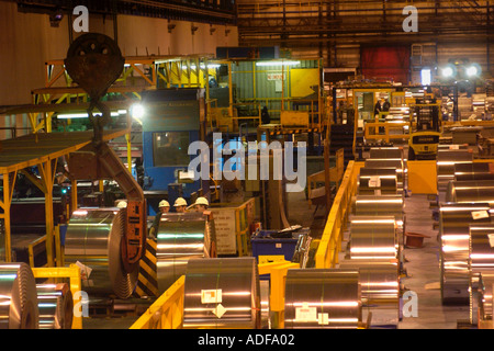 Corus Ebbw Vale Weißblech arbeitet wo gab es über 200 Jahre Eisen Stahl Produktion South Wales UK Stockfoto