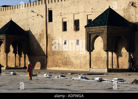 Die schöne Wände Meknes, Marokko Stockfoto