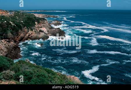 Küstenlandschaft False Bay in der Nähe von Kleinmond Western Cape Südafrika Stockfoto