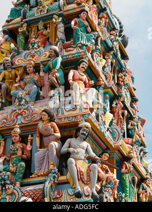 Sri Mariamman Hindu-Tempel in Singapur Stockfoto