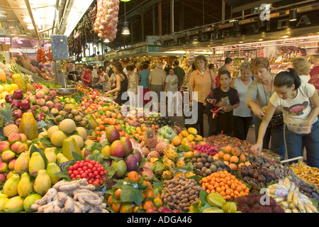Barcelona Spanien La Boqueria-Markt Stockfoto