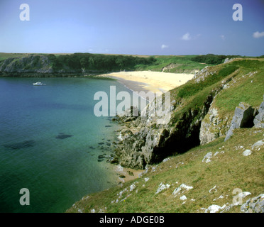 Barafundle Bay in der Nähe von Stackpole, Südküste von Pembrokeshire, West Wales Stockfoto