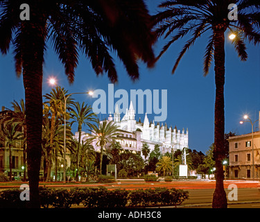 Spanien Mallorca kathedral Dawn Stockfoto