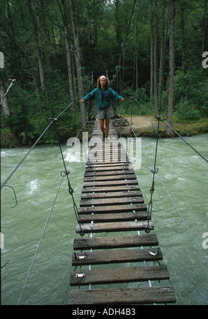 Wanderer auf dem Chilkoot Trail Klondike Gold Rush NP Alaska