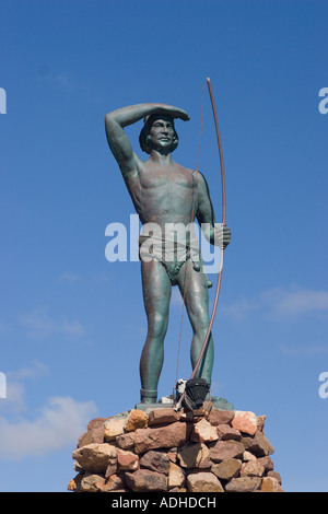 Denkmal zu Ehren Tehuelche-Indianer. Puerto Madryn. Stockfoto