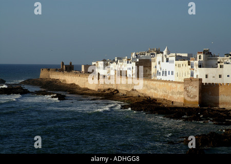 Wälle Verteidigungsmauern Essaouira Marokko Stockfoto