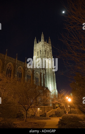 Duke Chapel von Nacht, Duke University, Durham, North Carolina Stockfoto