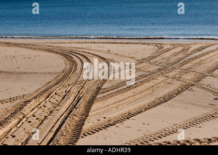 Markierungen im sand Stockfoto