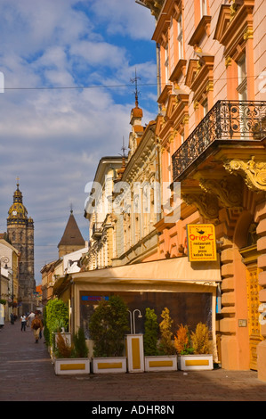 Mlynska Straße im zentralen Kosice in der östlichen Slowakei EU Stockfoto