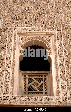 Galerie von Ben Youssef Medersa koranische Schule Maghreb Marrakesch Marokko Stockfoto