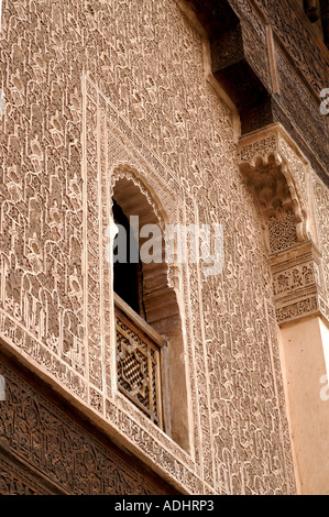 Galerie von Ben Youssef Medersa koranische Schule Maghreb Marrakesch Marokko Stockfoto