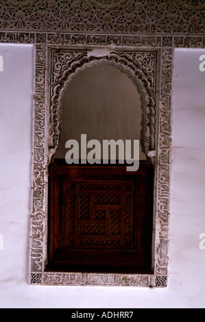 Galerie von Ben Youssef Medersa koranische Schule Maghreb Marrakesch Marokko Stockfoto