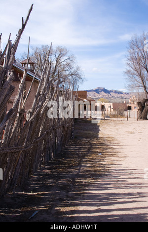 Indischen Heimatstadt San Il Defonso Pueblo in der Nähe von Santa Fe in New Mexico Stockfoto