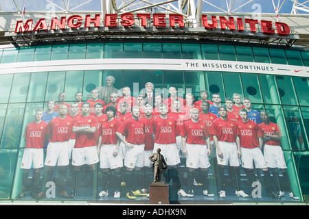 Old Trafford Football Ground Home von Manchester United zu Beginn der Saison 2007/08 ths Stockfoto