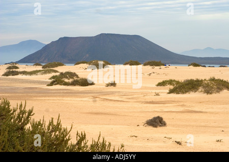 Spanien Kanarische Inseln Islas Canarias Fuerteventura Strände südlich von Corralejo Parque Nacional El Jable Stockfoto